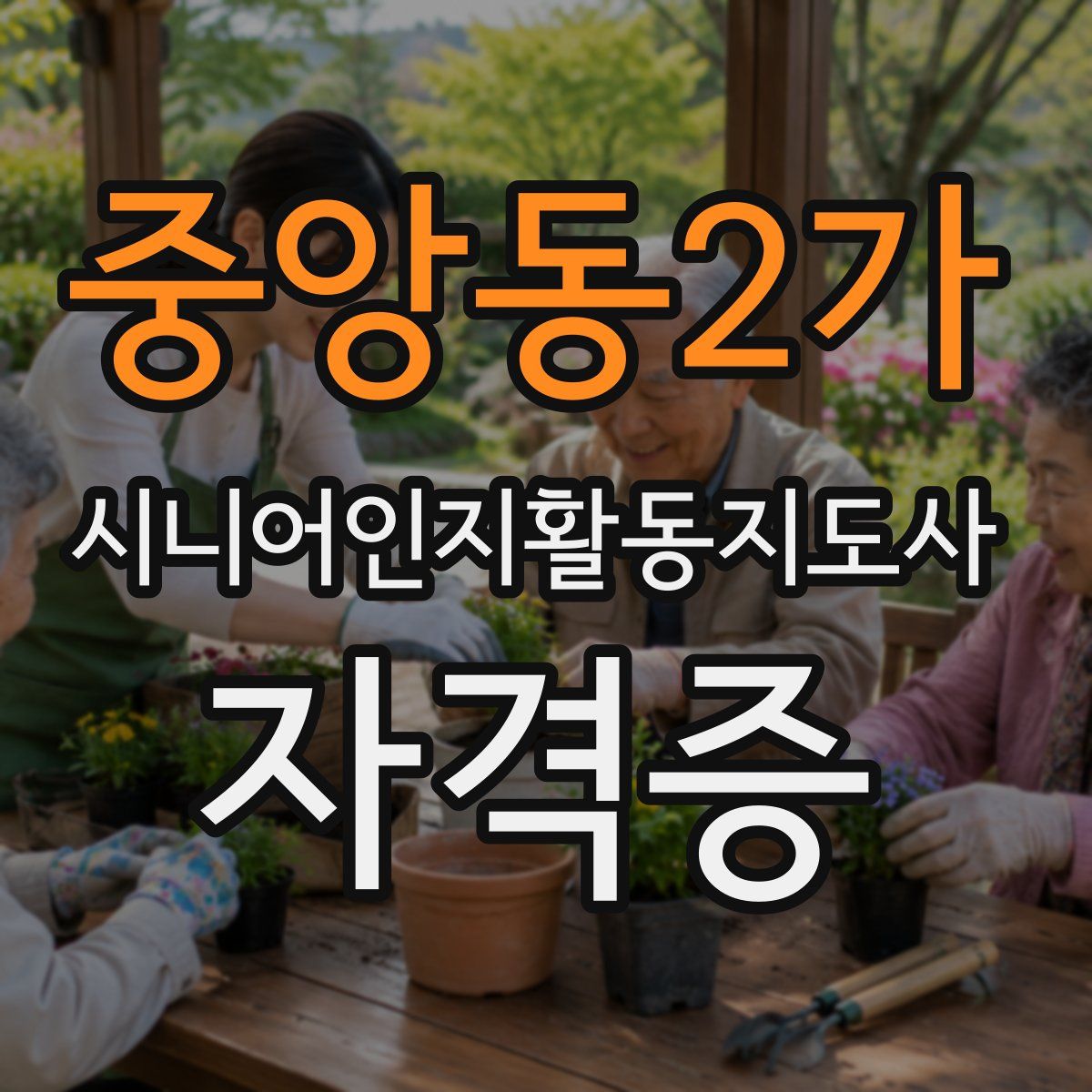 중앙동2가 시니어인지활동지도사 자격증