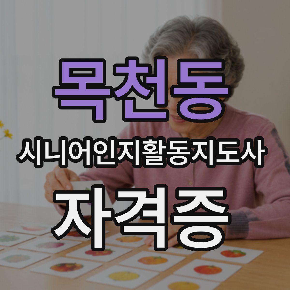 목천동 시니어인지활동지도사 자격증