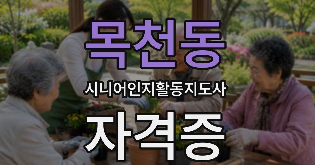 목천동 시니어인지활동지도사 자격증