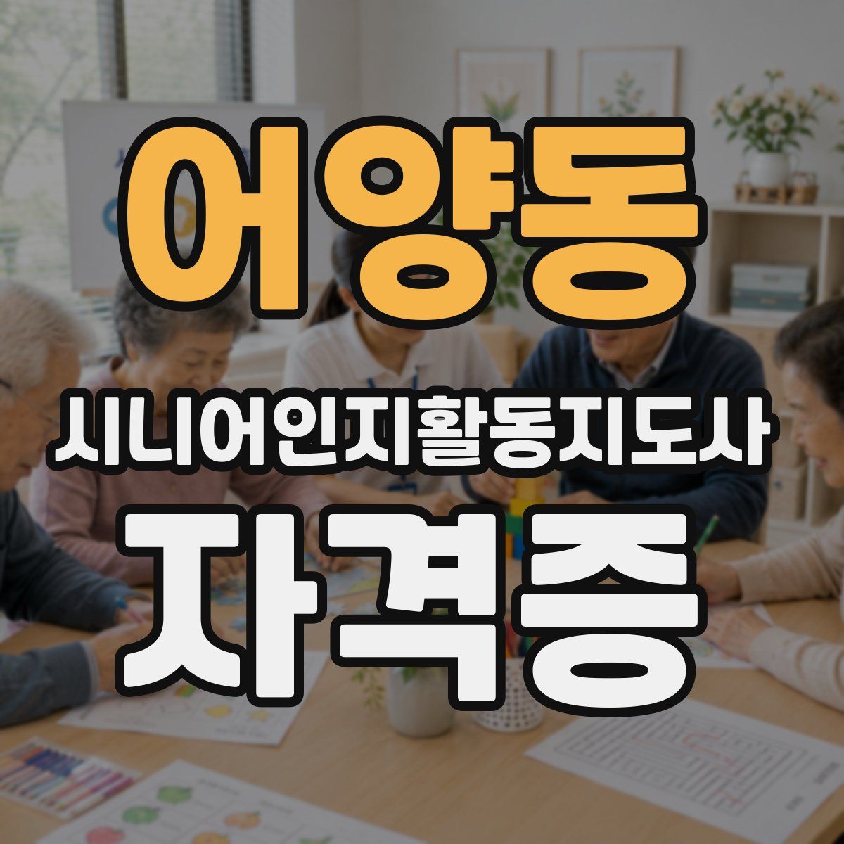 어양동 시니어인지활동지도사 자격증
