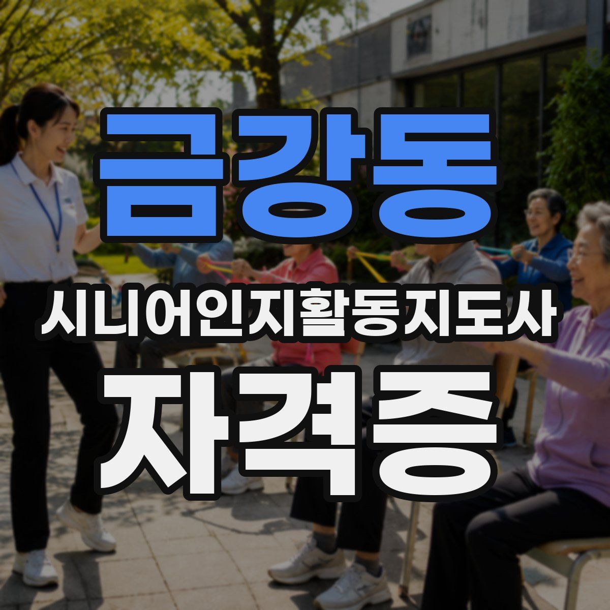 금강동 시니어인지활동지도사 자격증