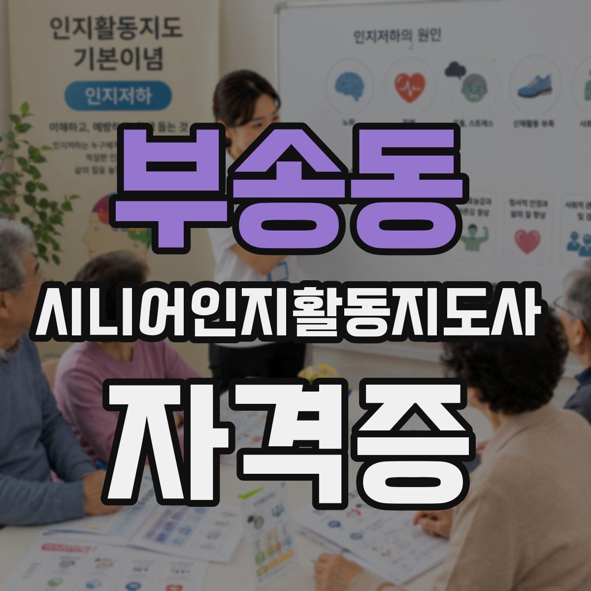 부송동 시니어인지활동지도사 자격증