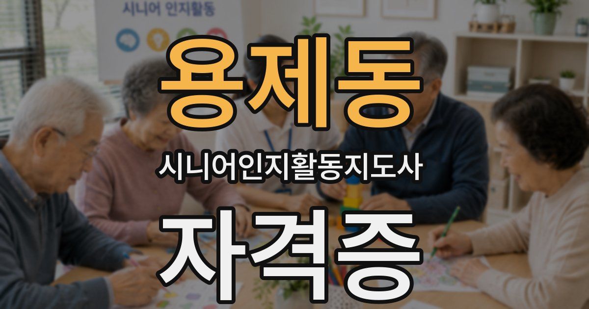 용제동 시니어인지활동지도사 자격증