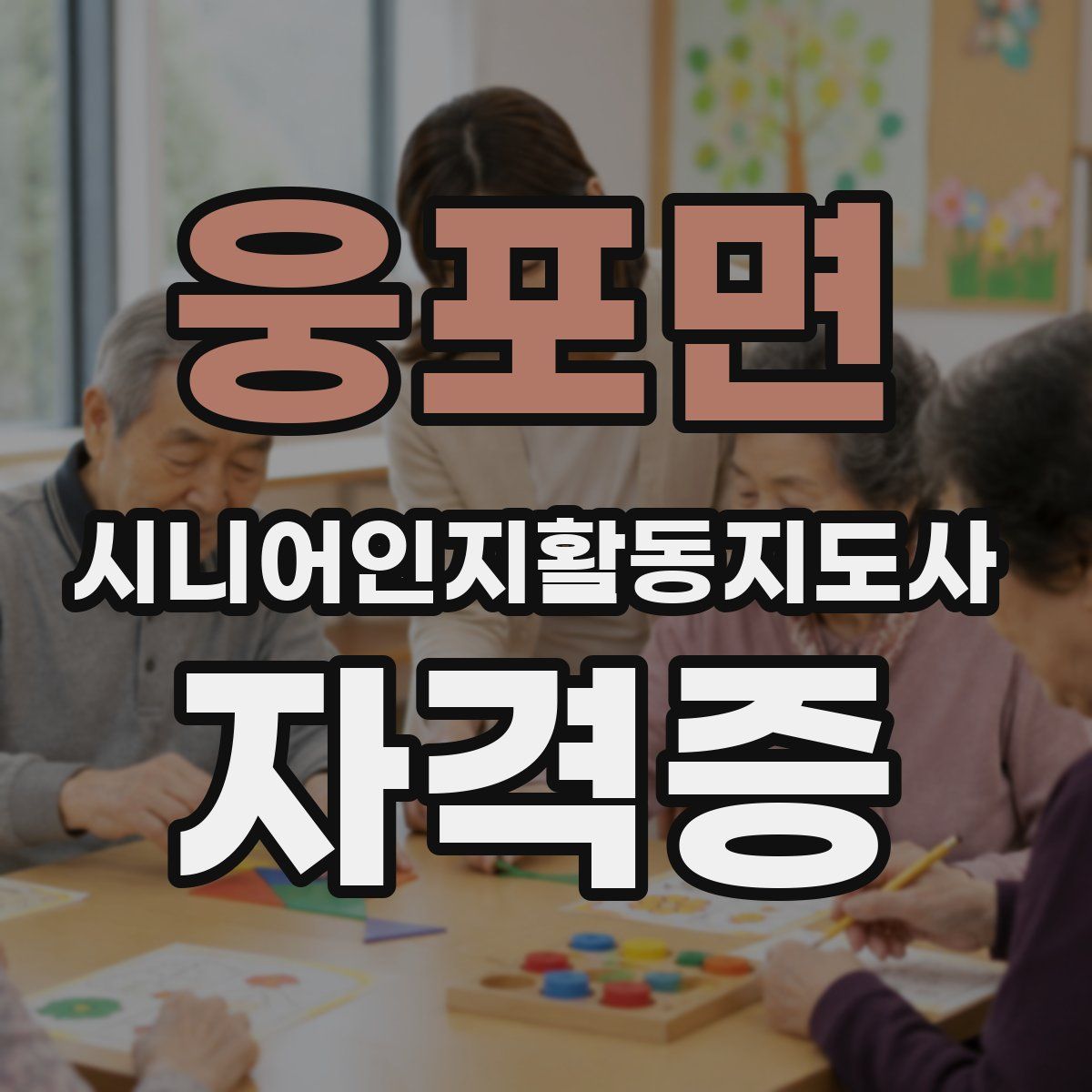 웅포면 시니어인지활동지도사 자격증