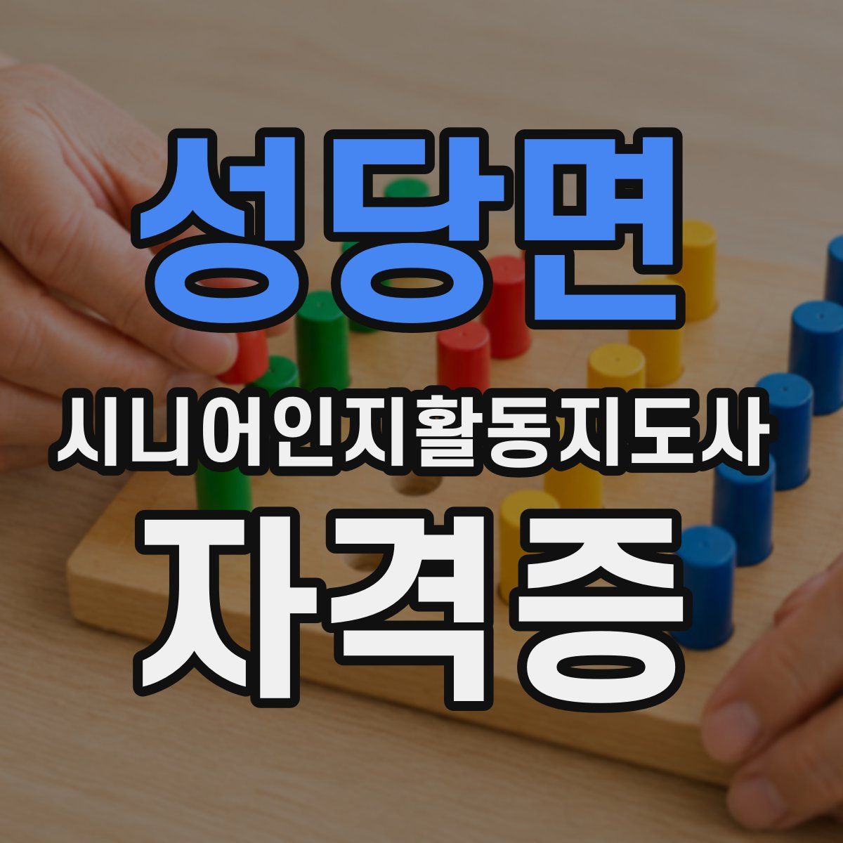 성당면 시니어인지활동지도사 자격증