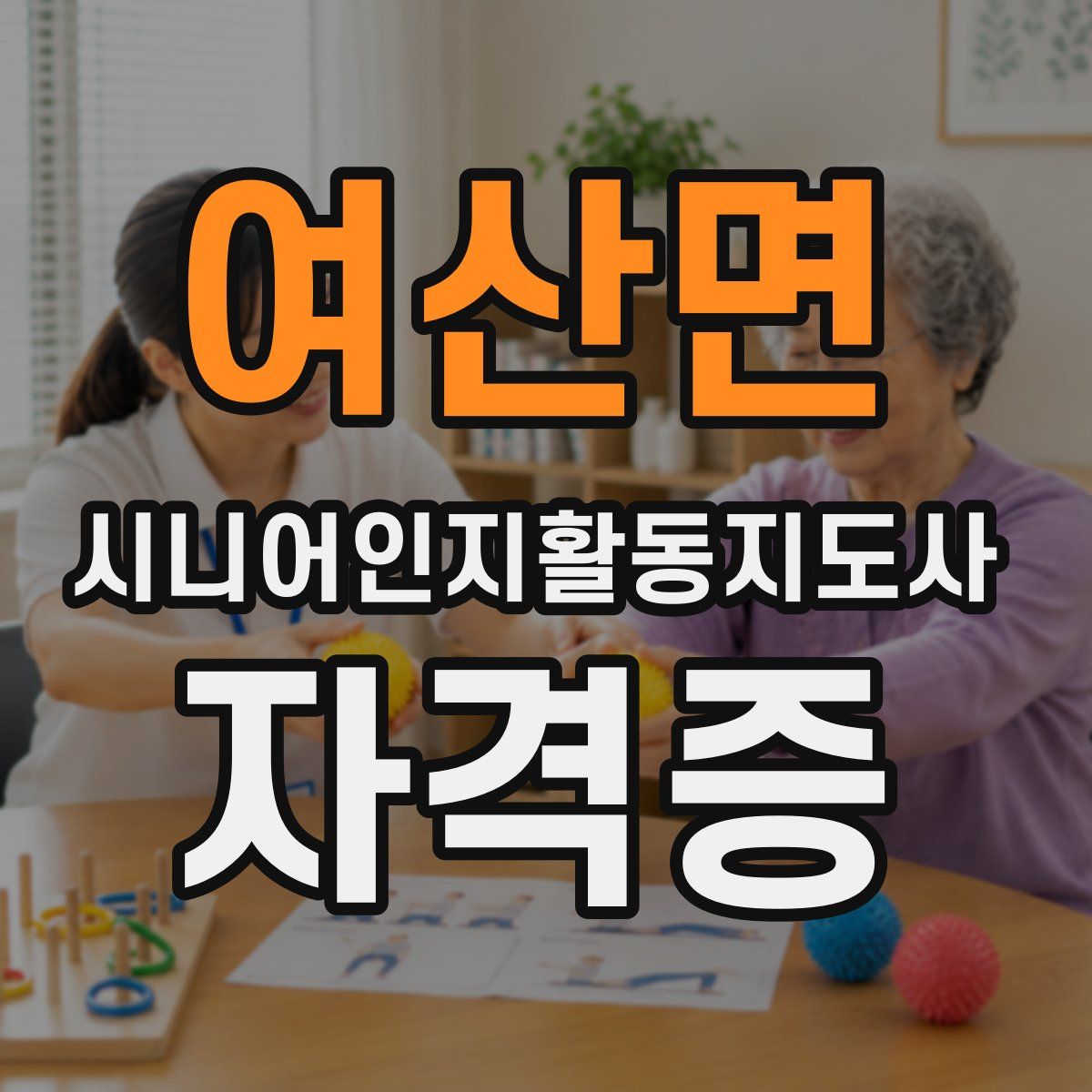 여산면 시니어인지활동지도사 자격증
