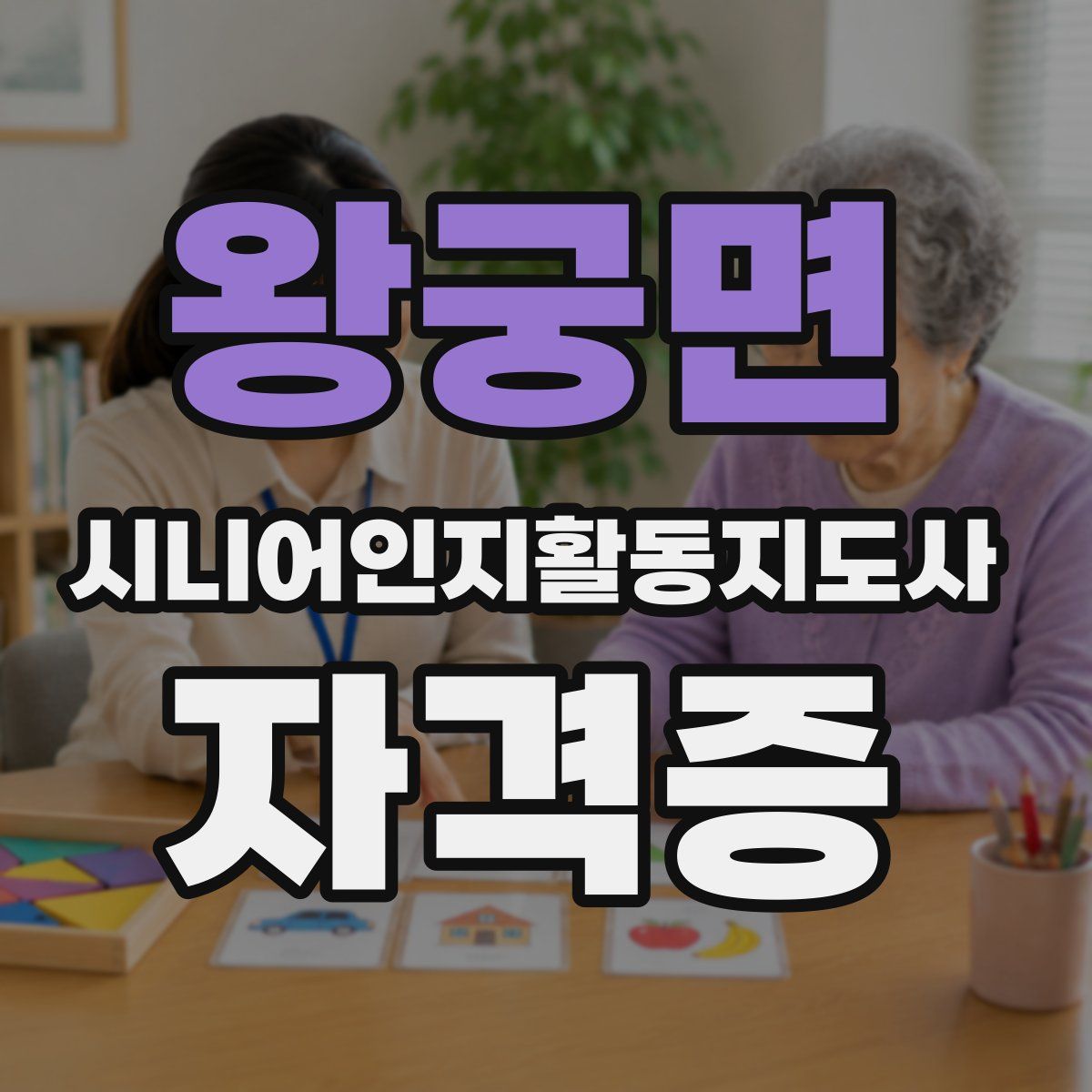 왕궁면 시니어인지활동지도사 자격증