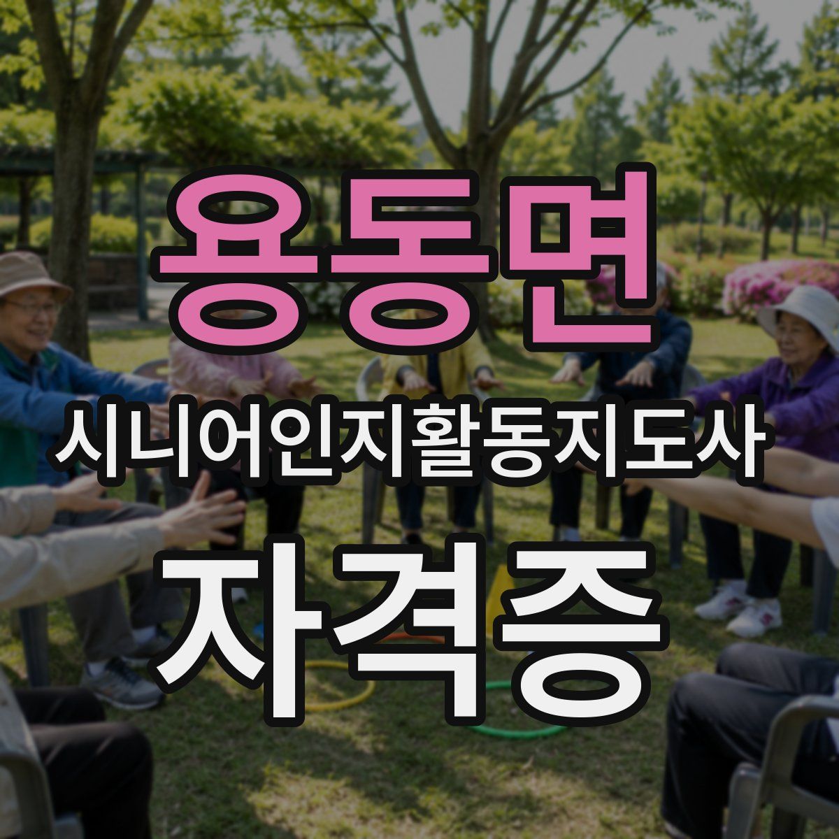 용동면 시니어인지활동지도사 자격증