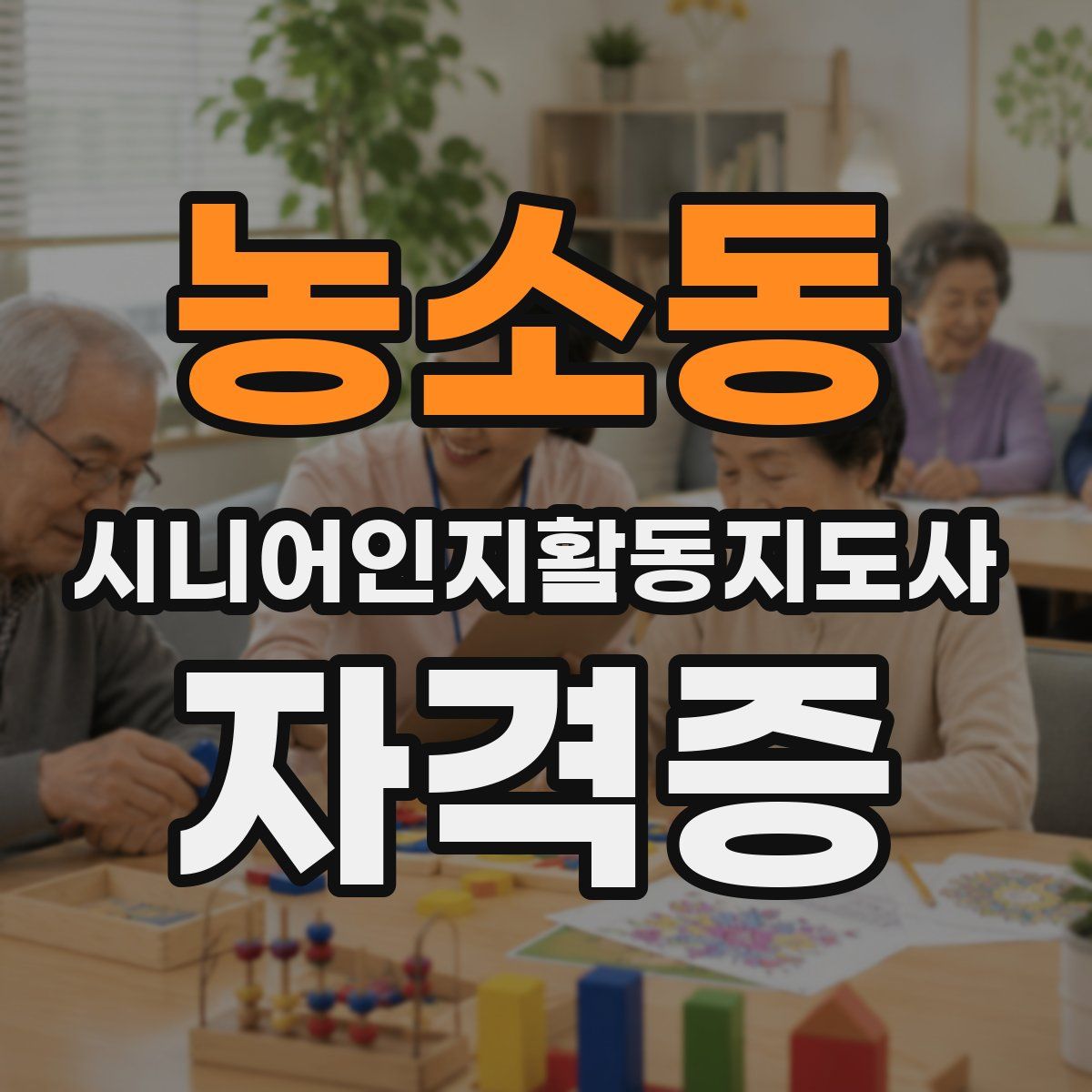 농소동 시니어인지활동지도사 자격증