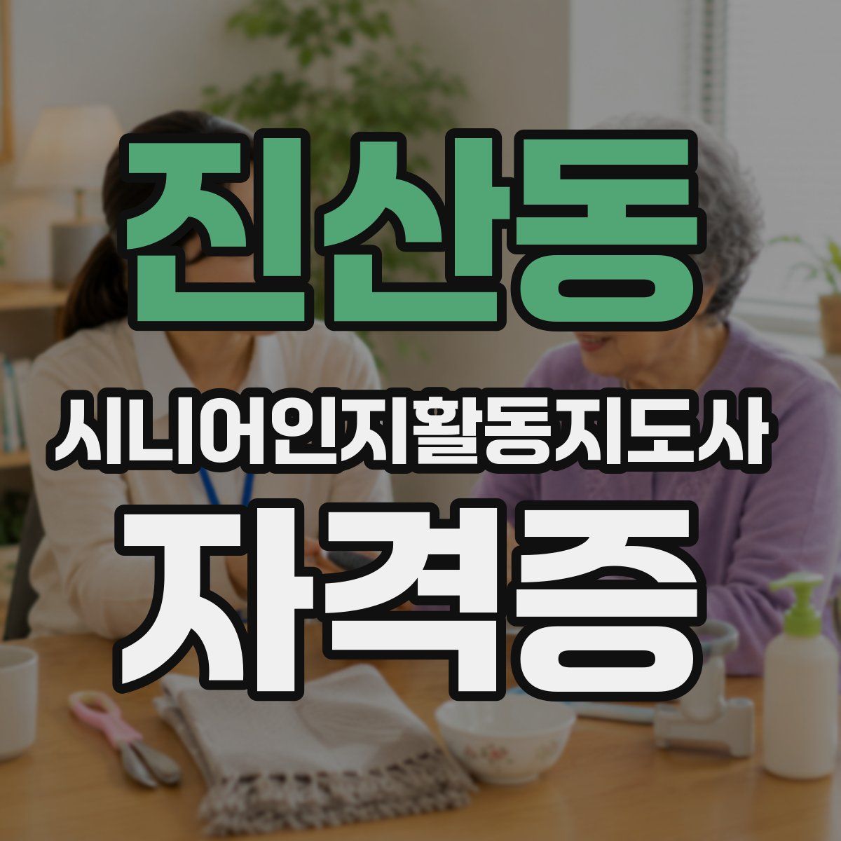 진산동 시니어인지활동지도사 자격증