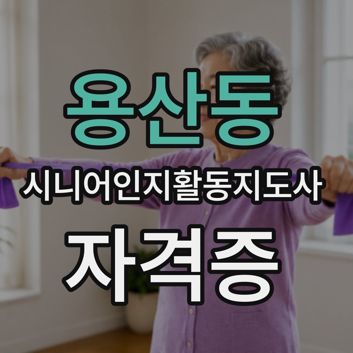 용산동 시니어인지활동지도사 자격증