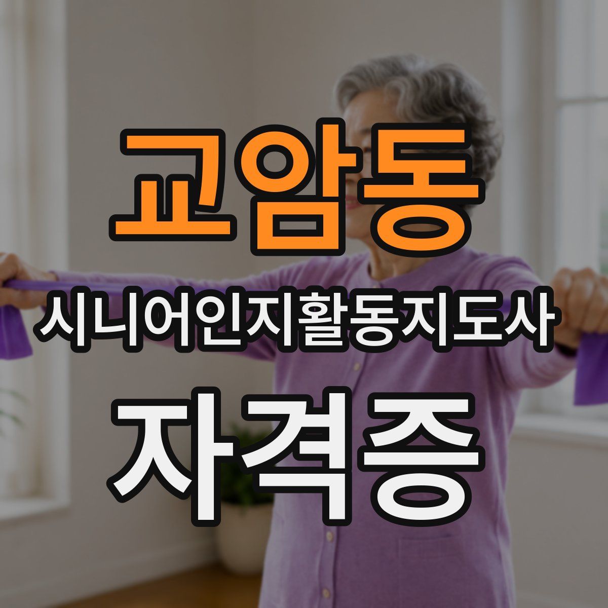 교암동 시니어인지활동지도사 자격증