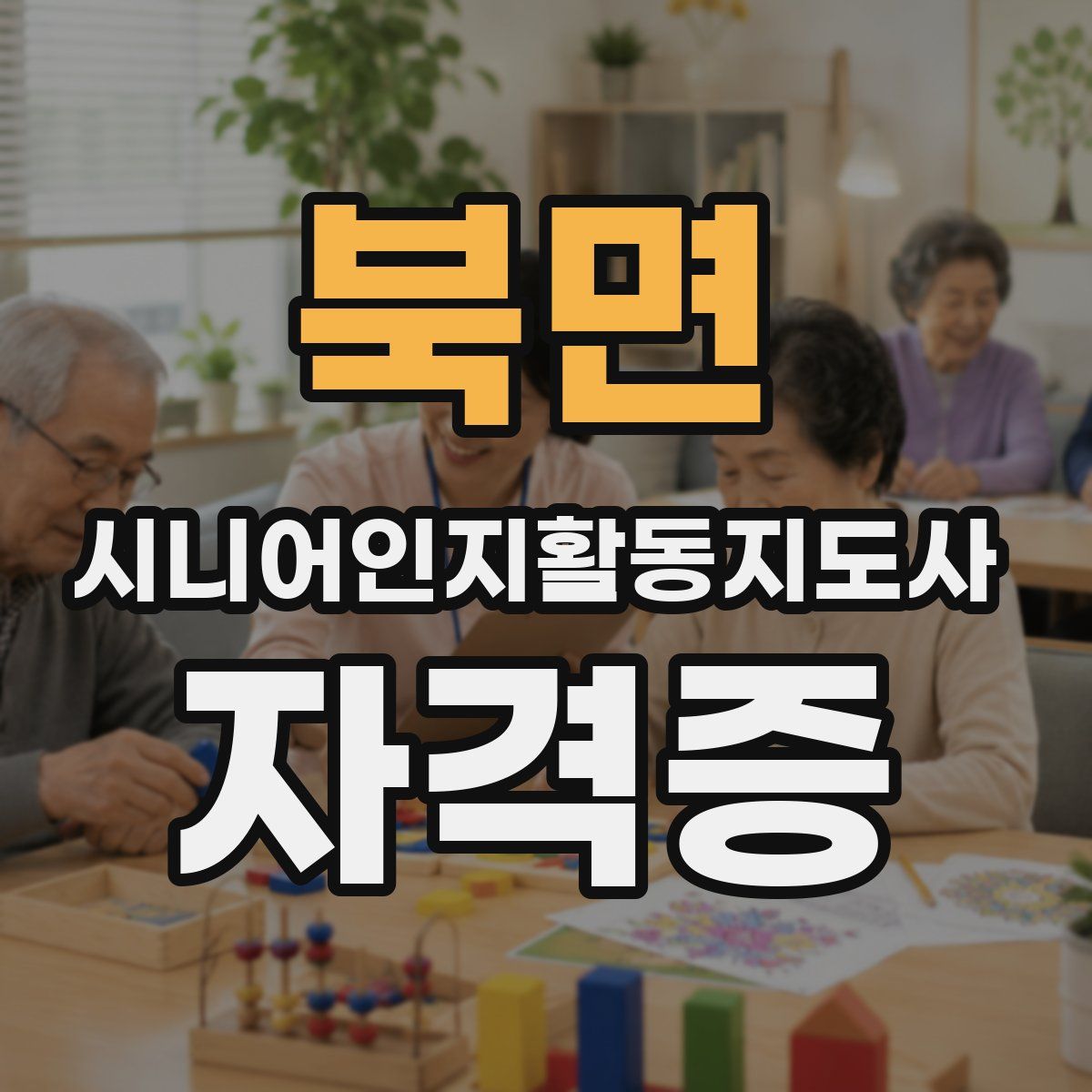 북면 시니어인지활동지도사 자격증