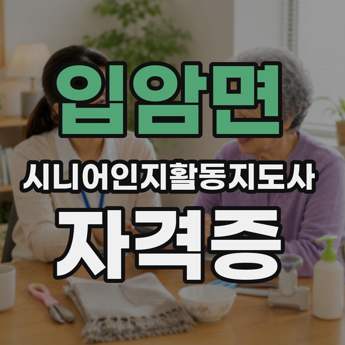 입암면 시니어인지활동지도사 자격증