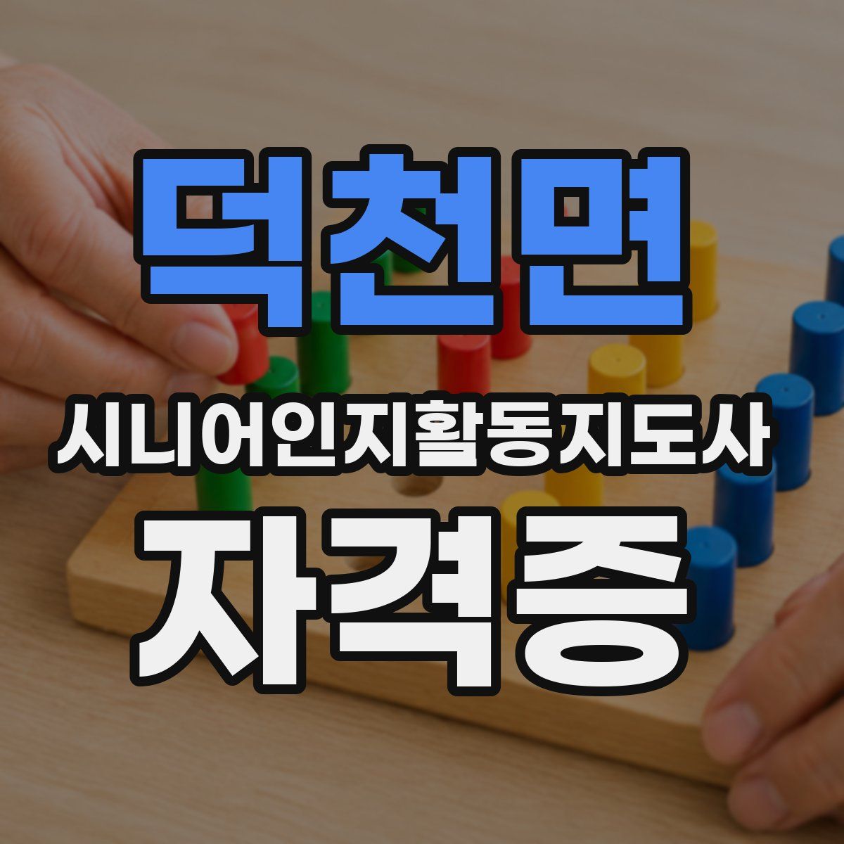 덕천면 시니어인지활동지도사 자격증
