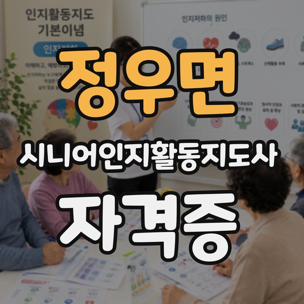 정우면 시니어인지활동지도사 자격증