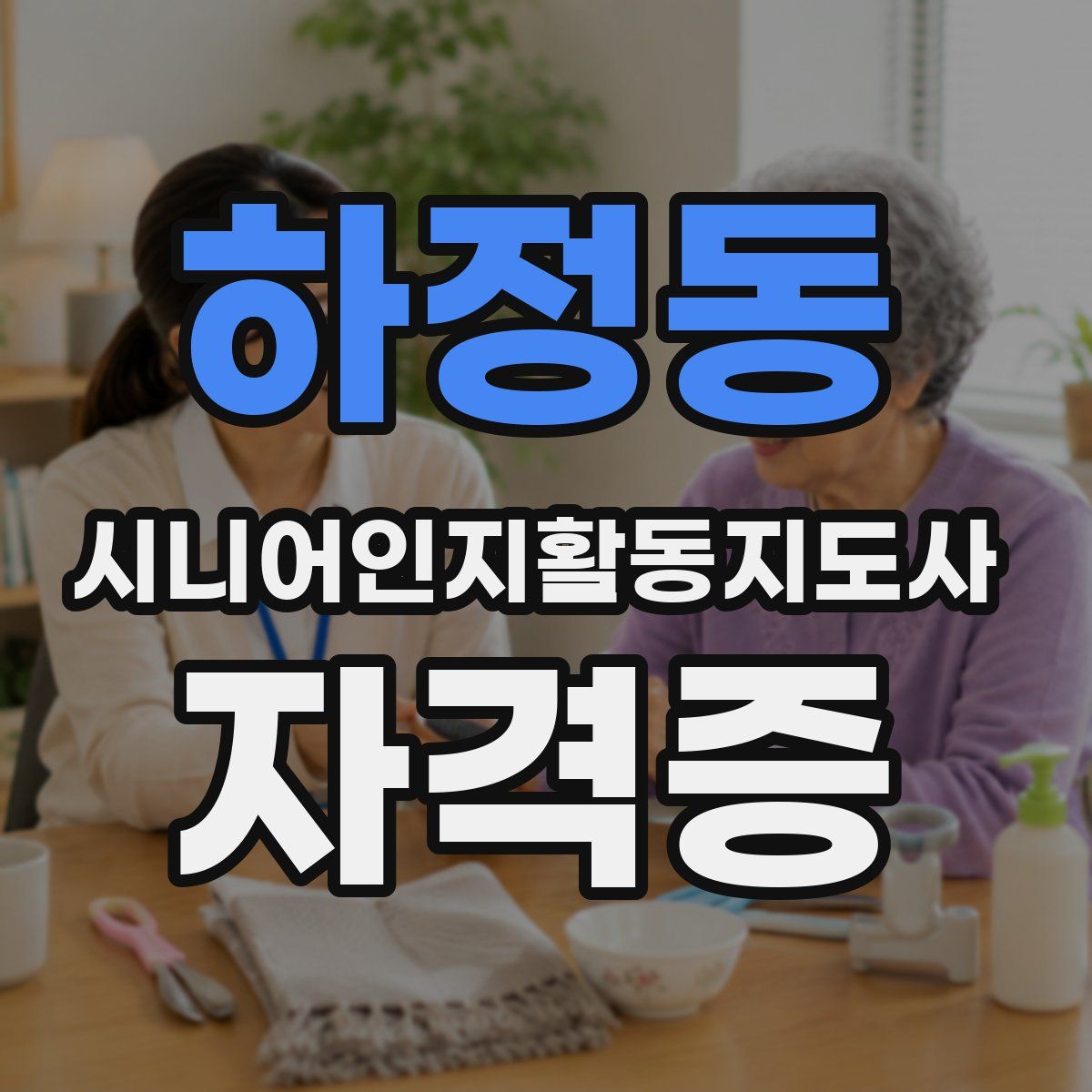 하정동 시니어인지활동지도사 자격증