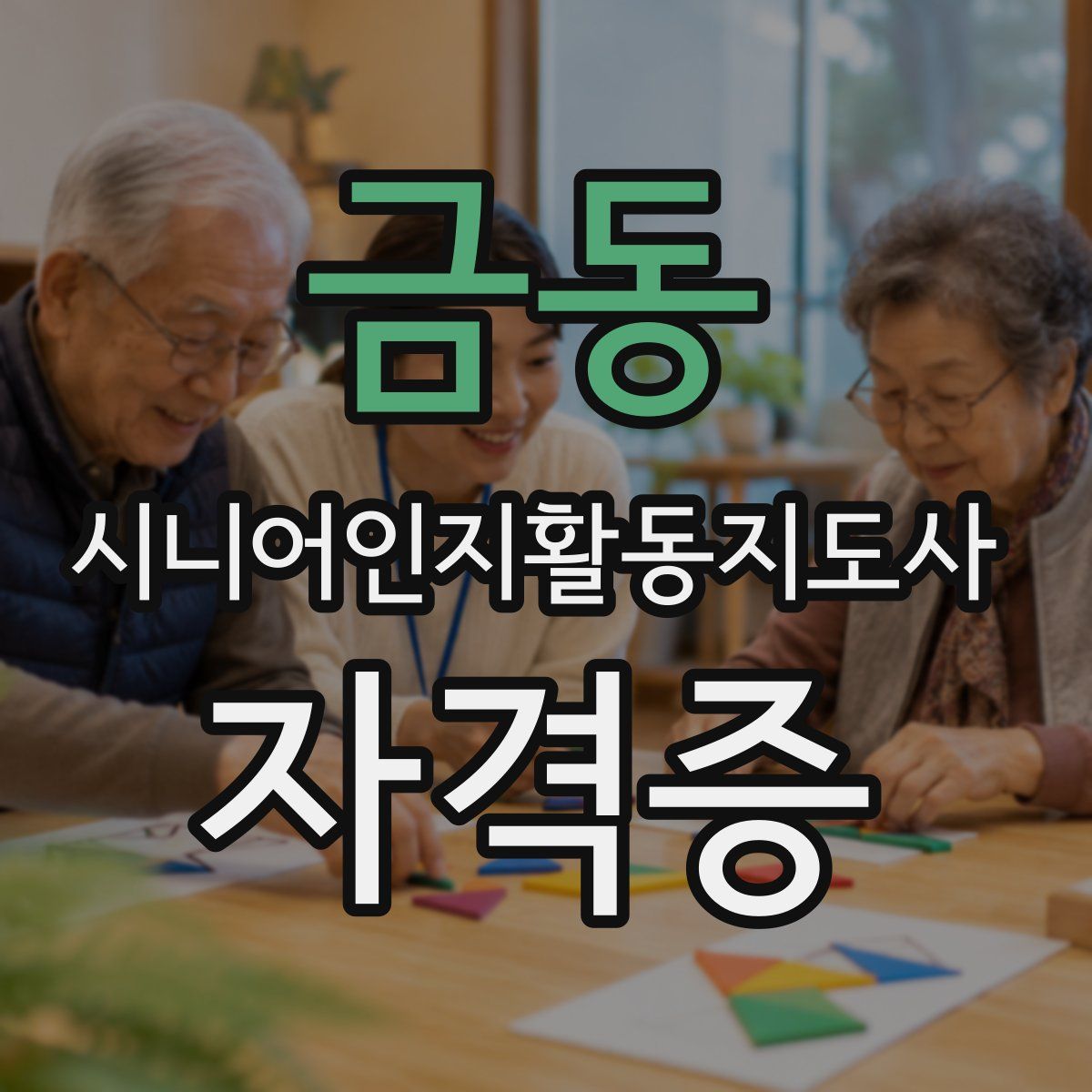 금동 시니어인지활동지도사 자격증