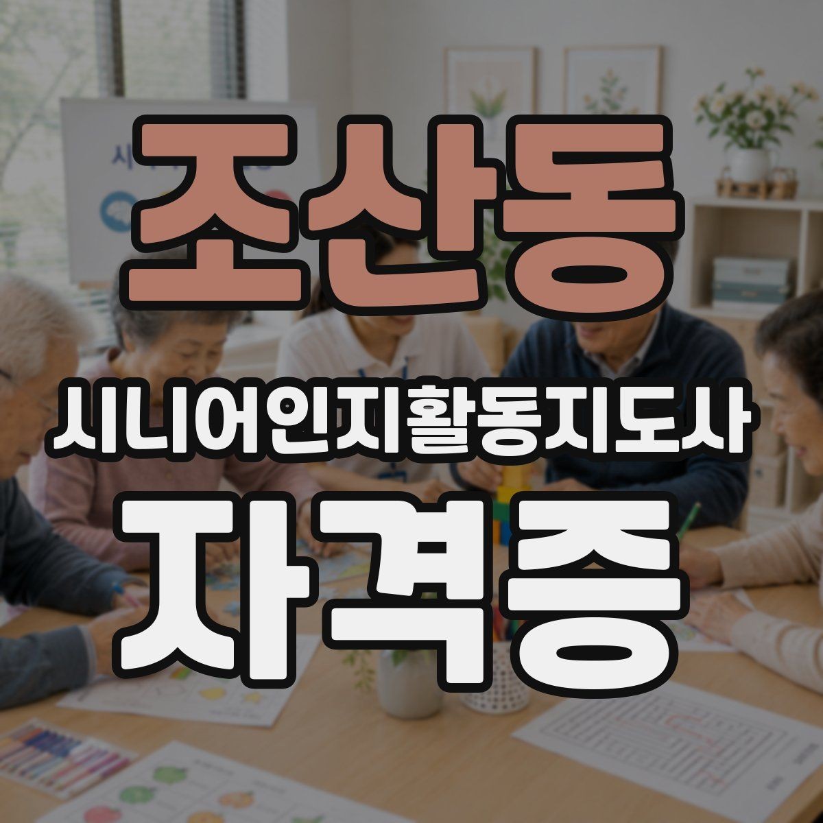 조산동 시니어인지활동지도사 자격증 자격 활용 범위 이해하기