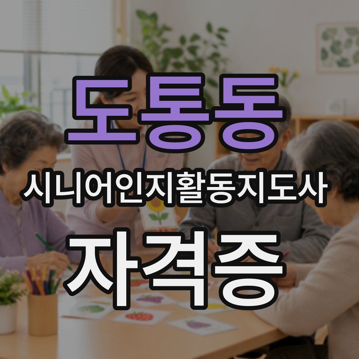 도통동 시니어인지활동지도사 자격증