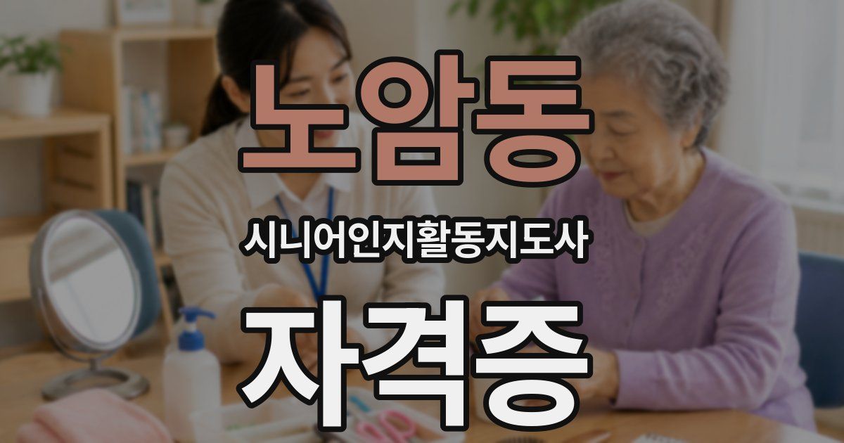 노암동 시니어인지활동지도사 자격증