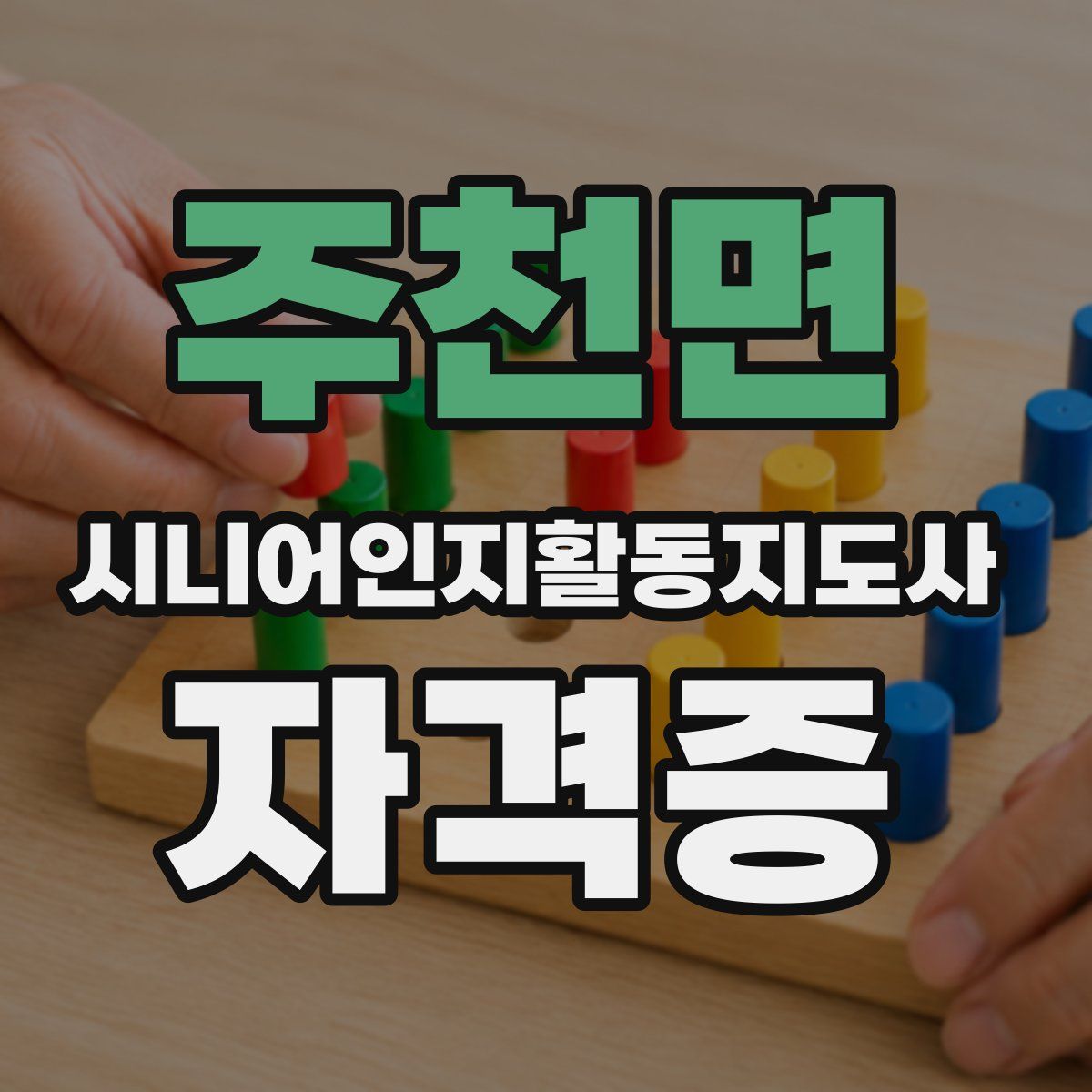 주천면 시니어인지활동지도사 자격증
