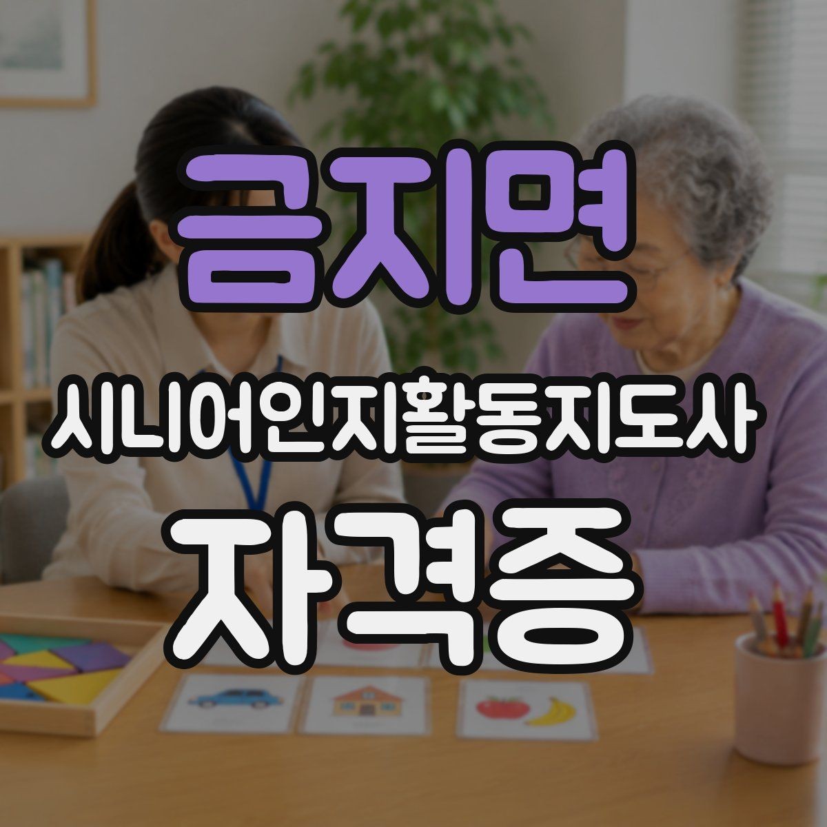 금지면 시니어인지활동지도사 자격증 합격을 위한 학습 흐름