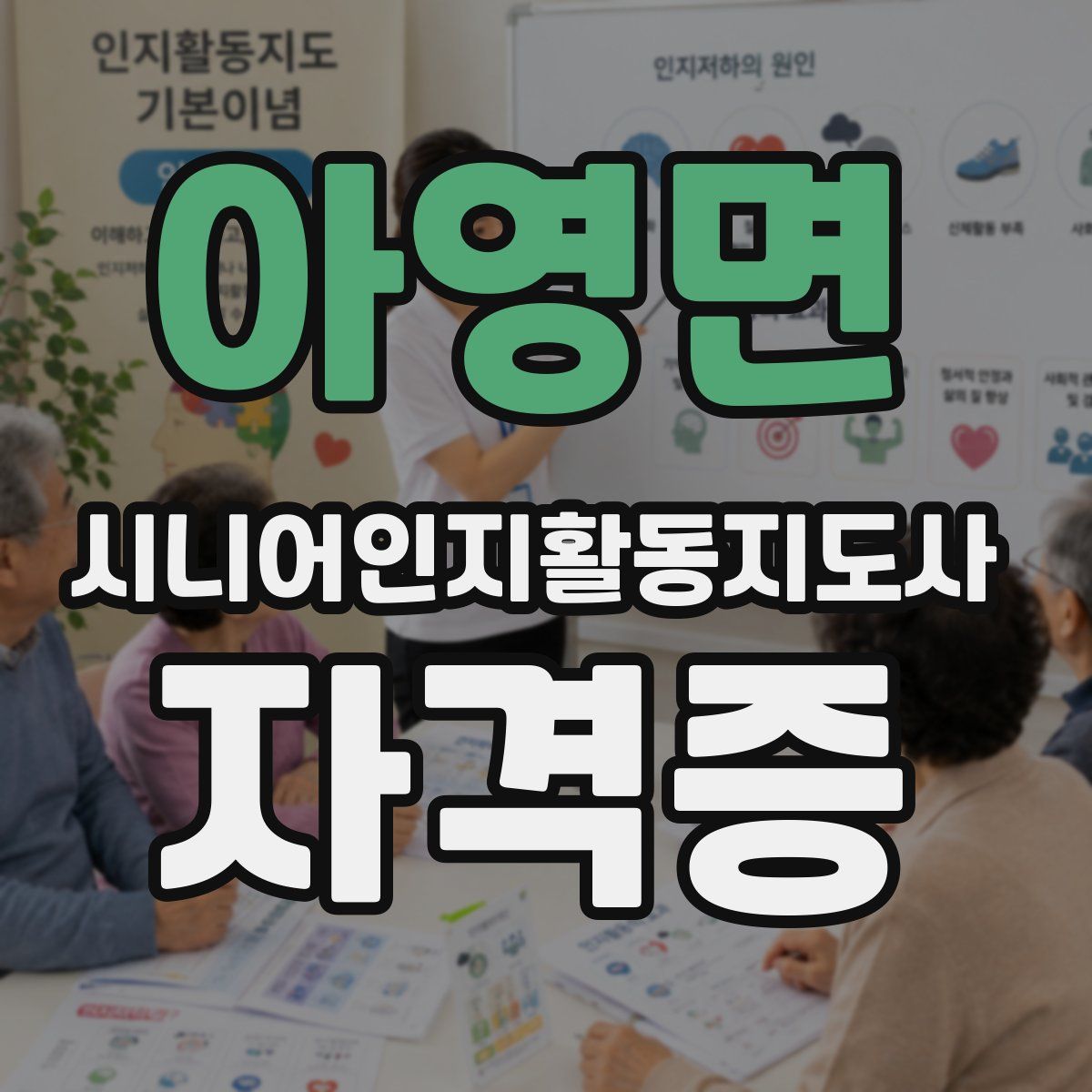 아영면 시니어인지활동지도사 자격증
