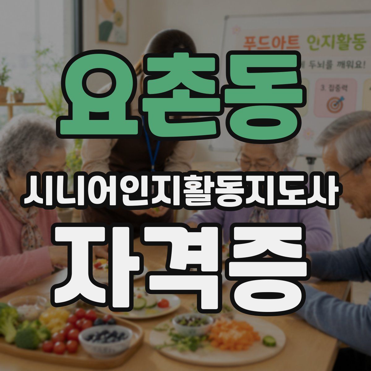 요촌동 시니어인지활동지도사 자격증