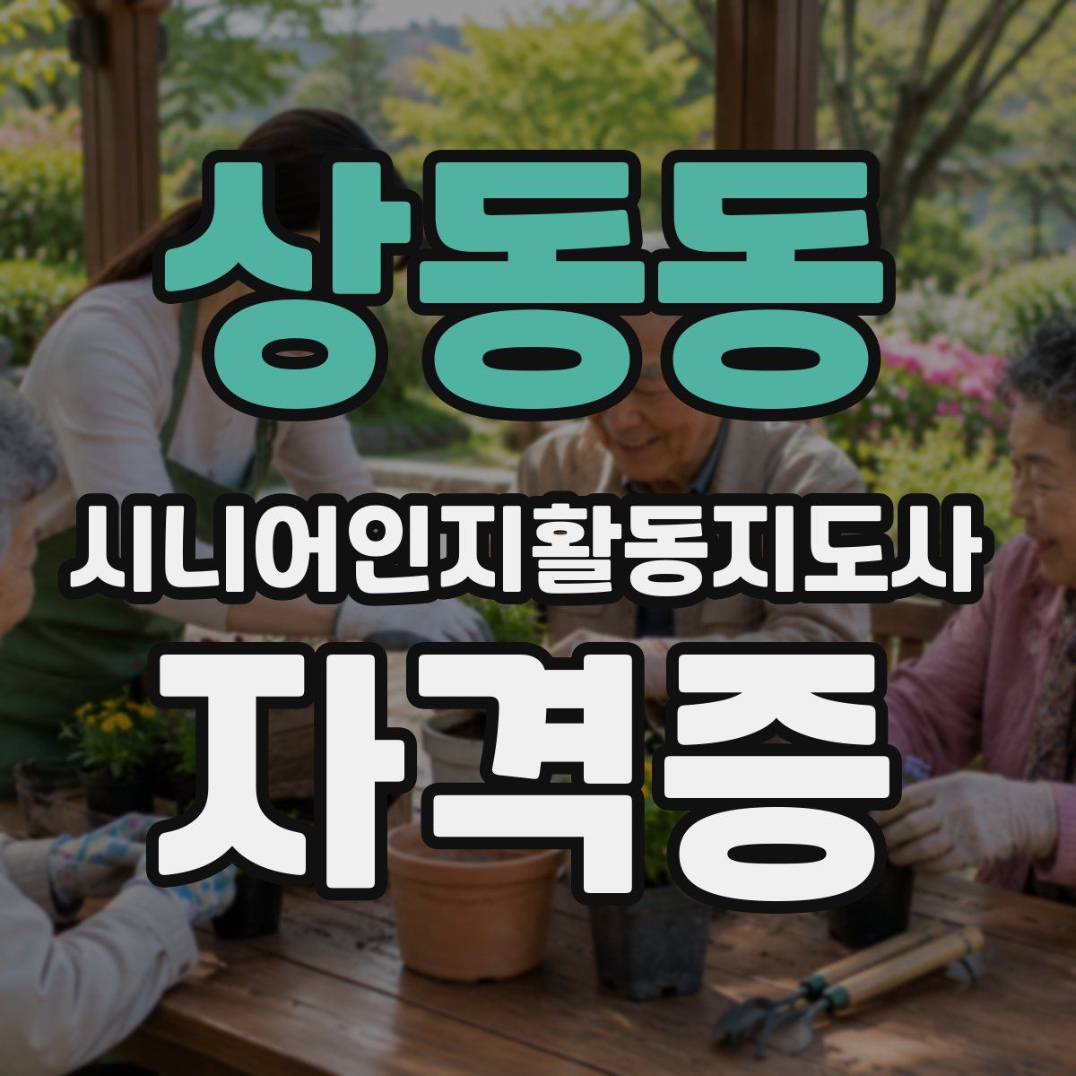 상동동 시니어인지활동지도사 자격증