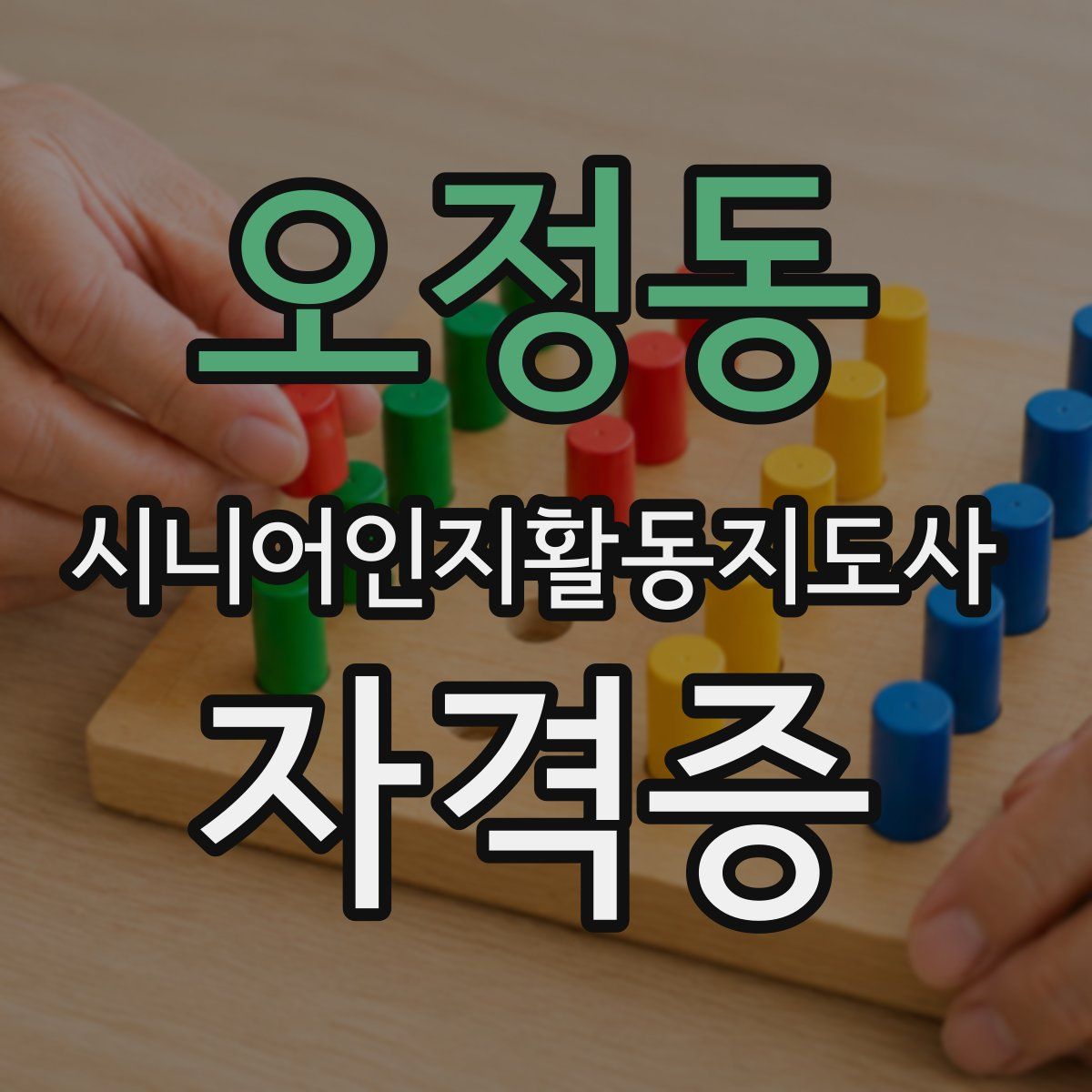 오정동 시니어인지활동지도사 자격증