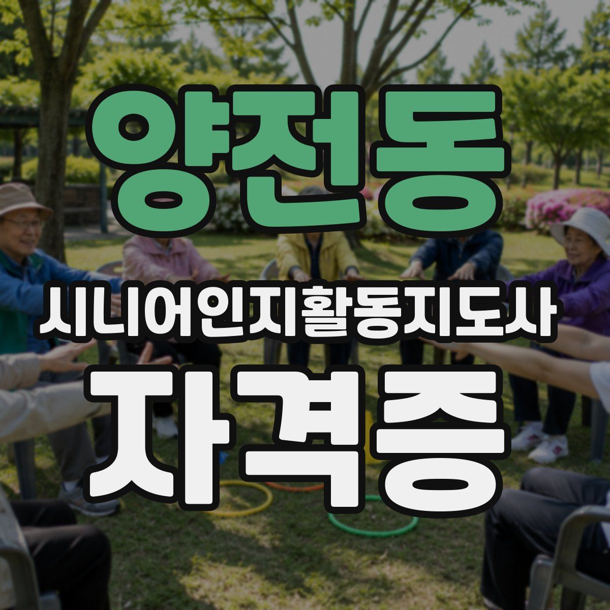 양전동 시니어인지활동지도사 자격증