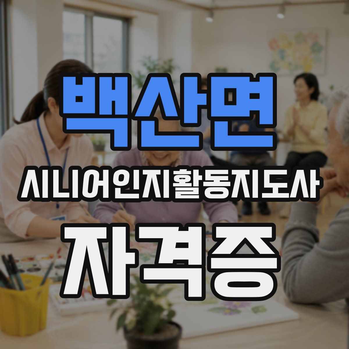 백산면 시니어인지활동지도사 자격증