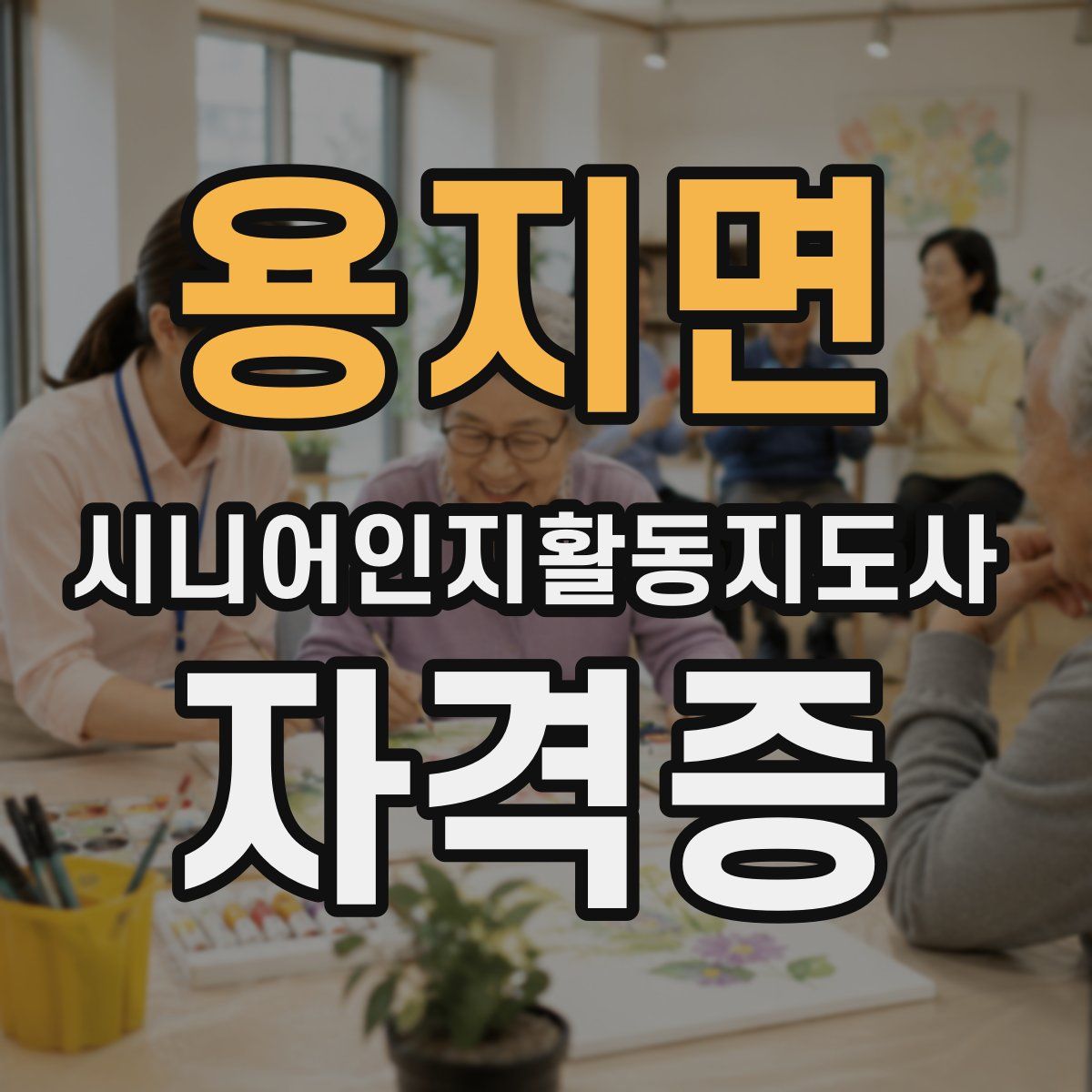 용지면 시니어인지활동지도사 자격증