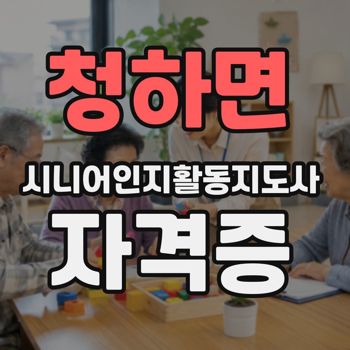 청하면 시니어인지활동지도사 자격증