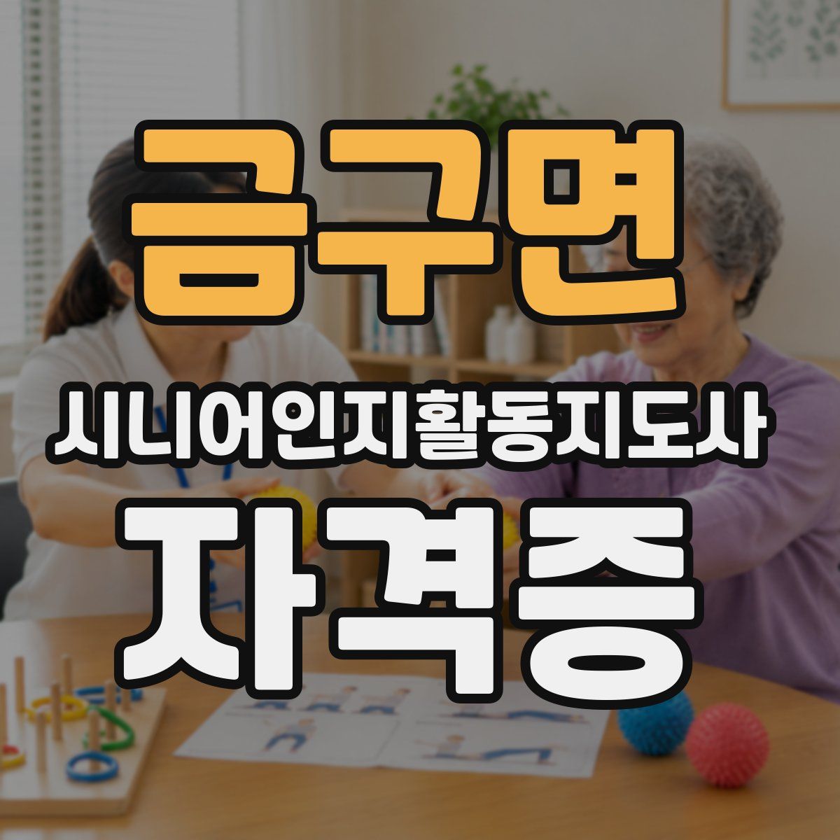 금구면 시니어인지활동지도사 자격증