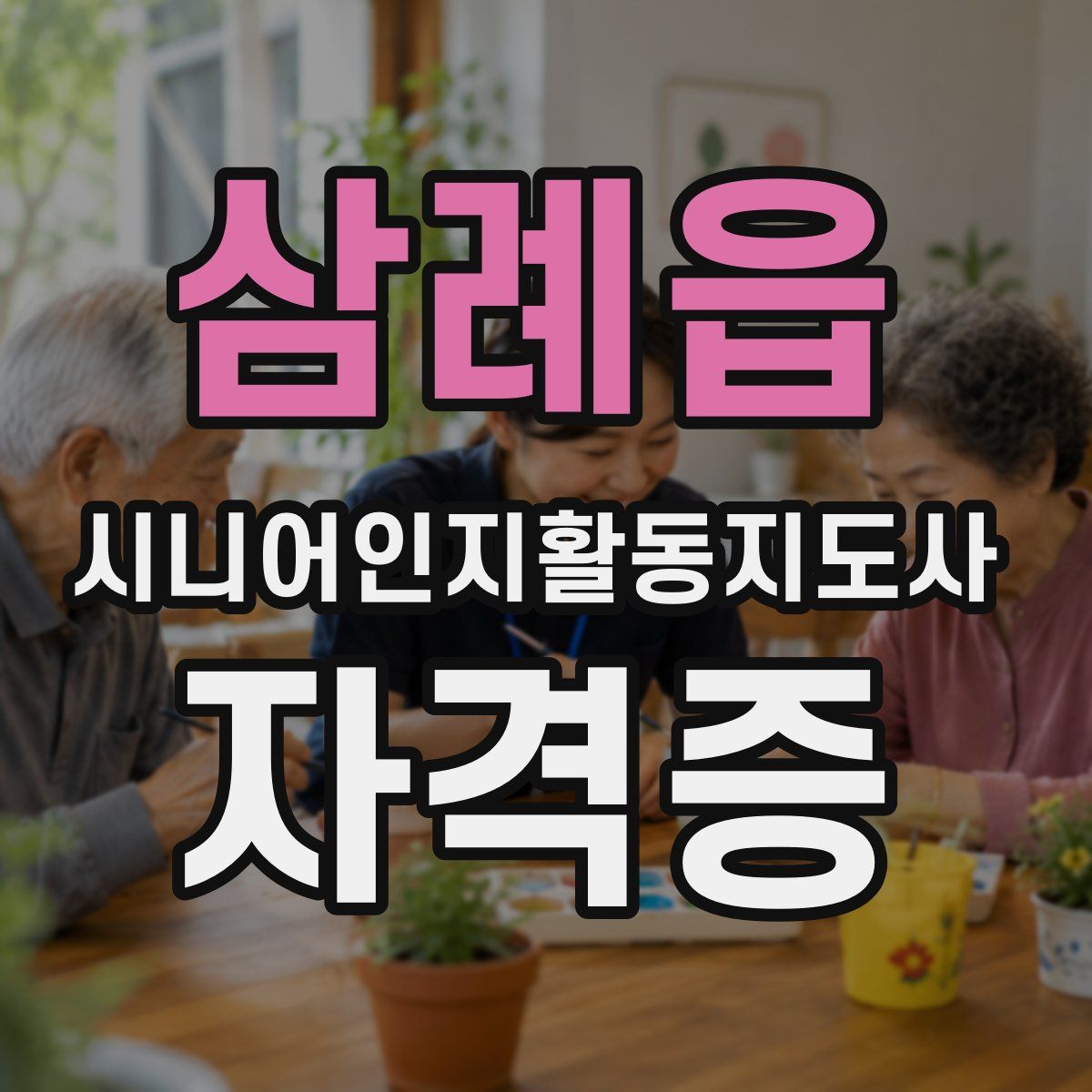 삼례읍 시니어인지활동지도사 자격증