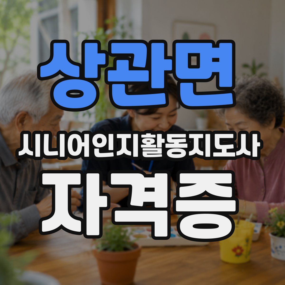 상관면 시니어인지활동지도사 자격증
