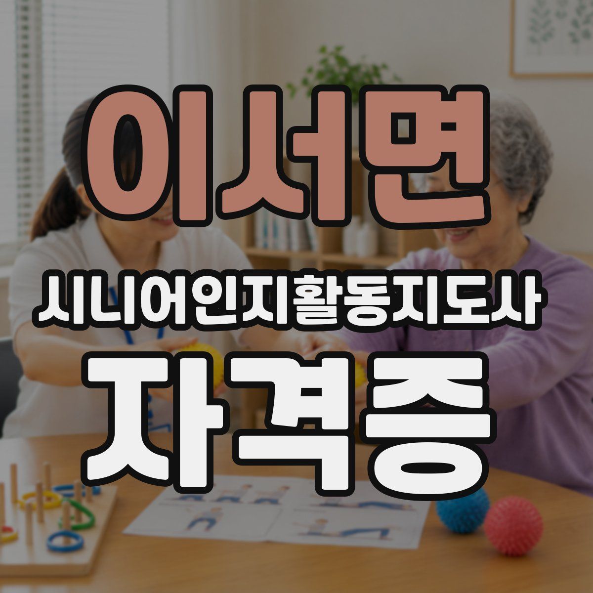 이서면 시니어인지활동지도사 자격증