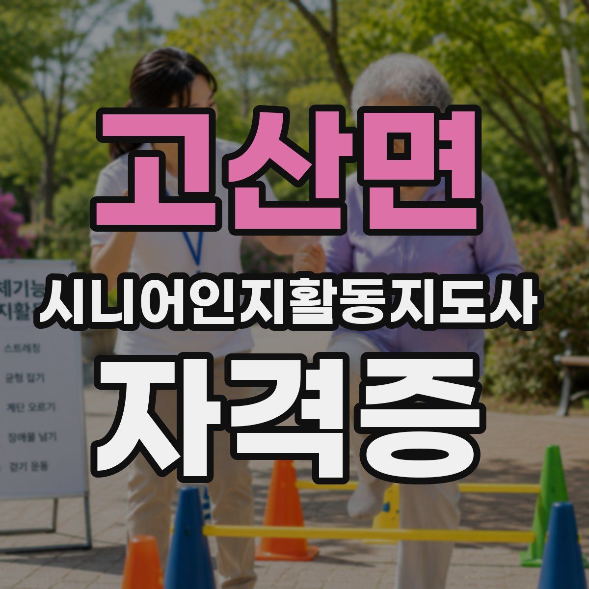 고산면 시니어인지활동지도사 자격증