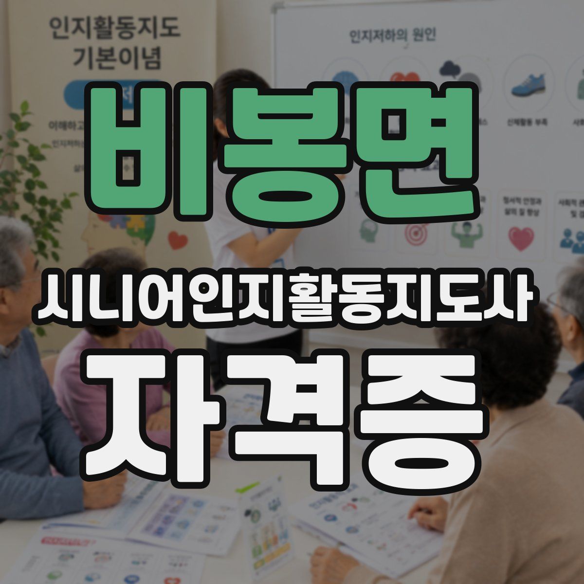 비봉면 시니어인지활동지도사 자격증