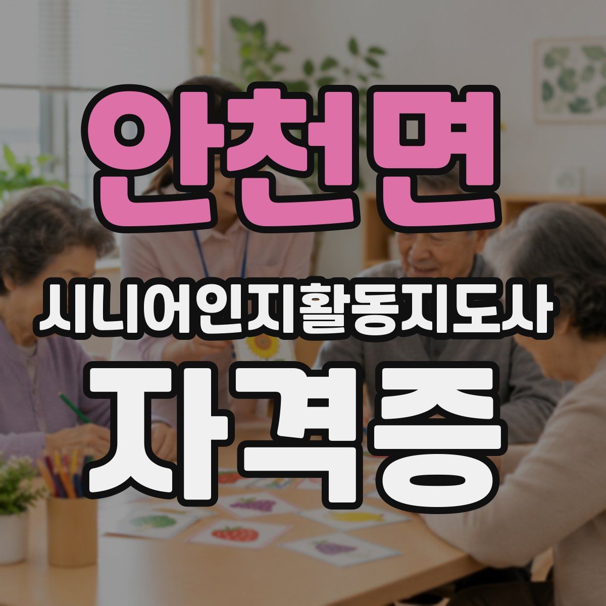 안천면 시니어인지활동지도사 자격증