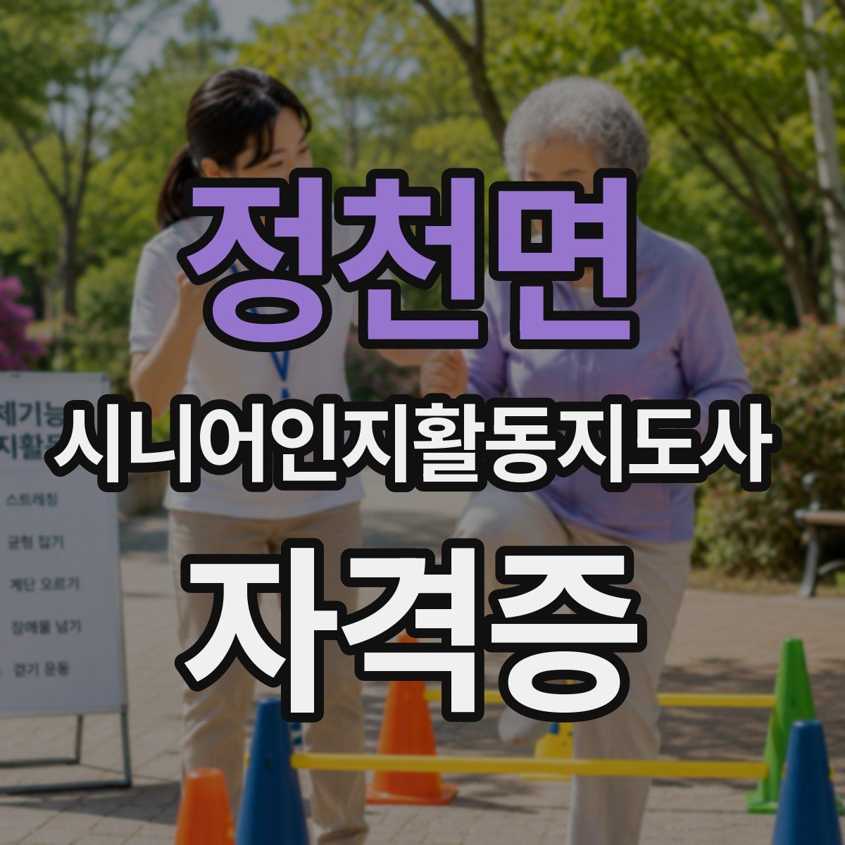 정천면 시니어인지활동지도사 자격증
