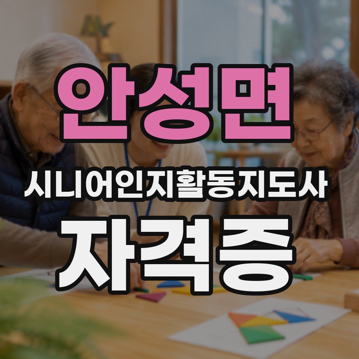 안성면 시니어인지활동지도사 자격증