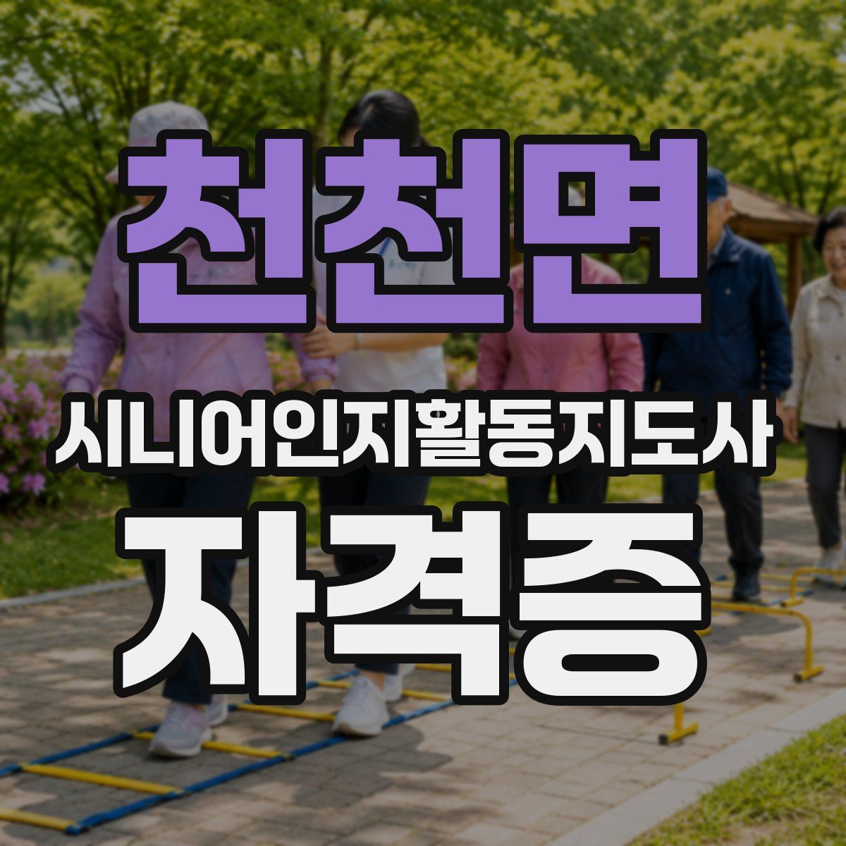 천천면 시니어인지활동지도사 자격증