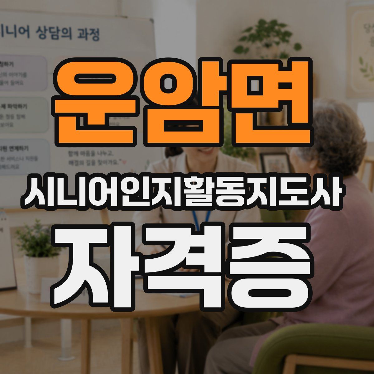운암면 시니어인지활동지도사 자격증