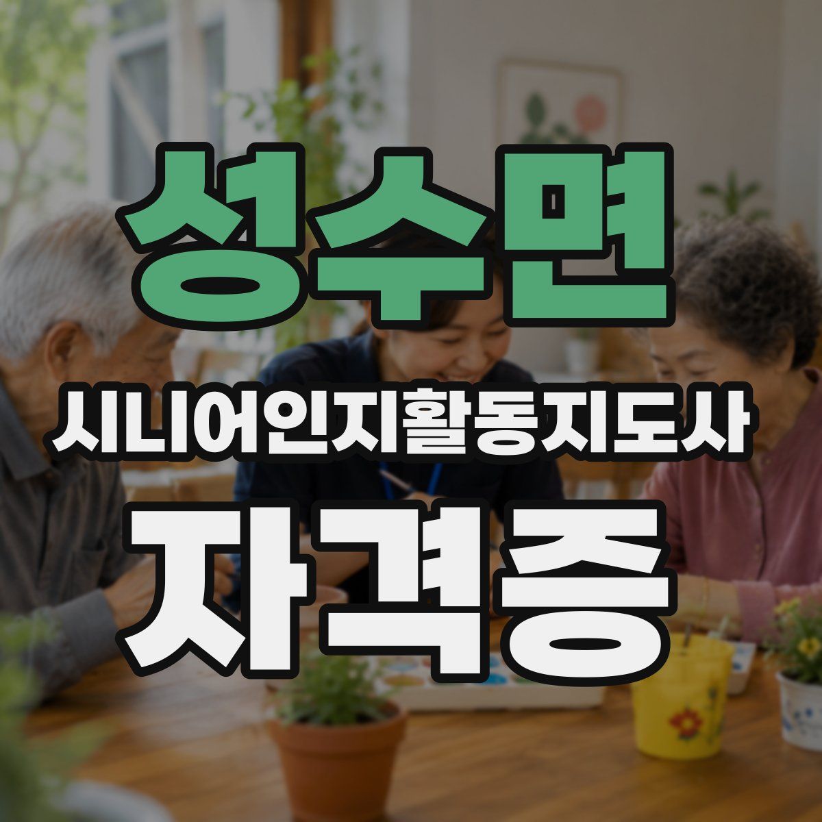 성수면 시니어인지활동지도사 자격증