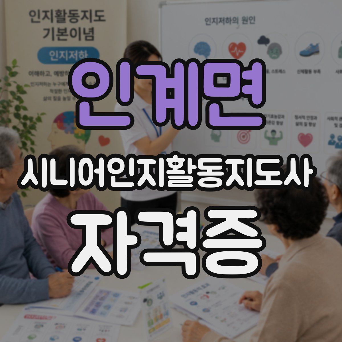 인계면 시니어인지활동지도사 자격증