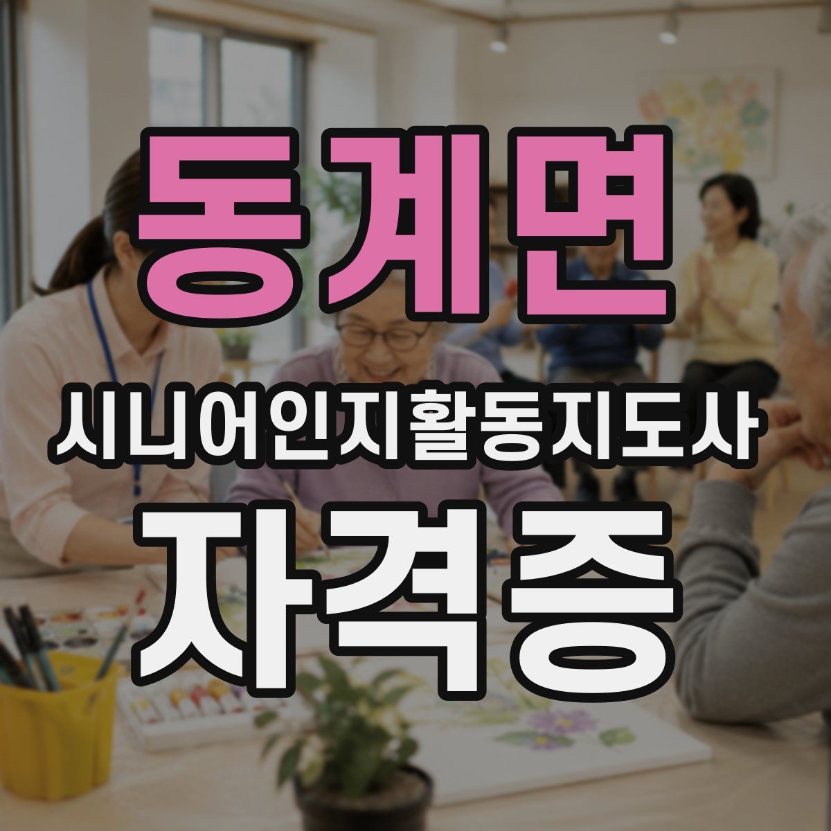 동계면 시니어인지활동지도사 자격증