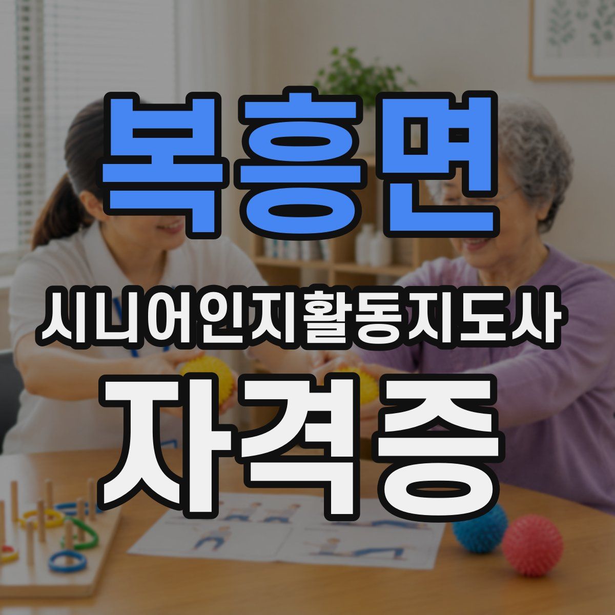 복흥면 시니어인지활동지도사 자격증